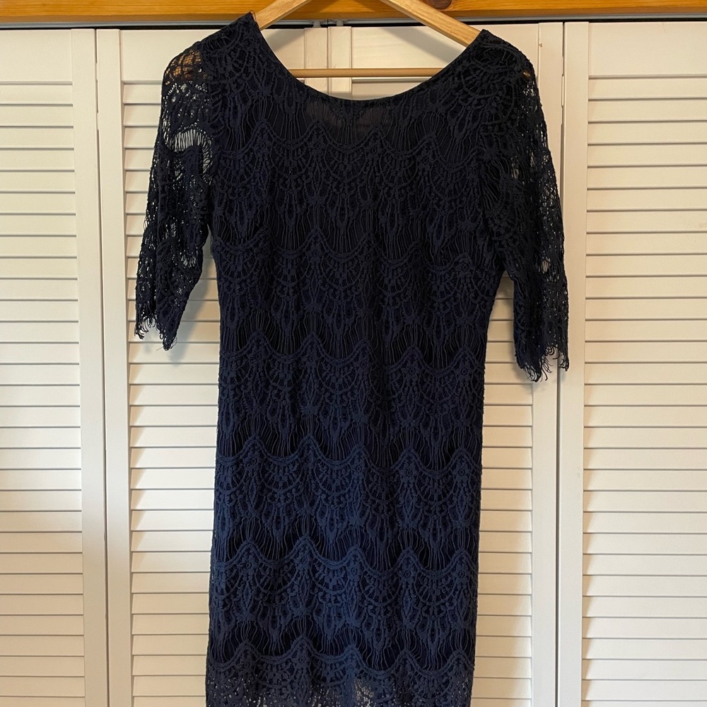 Ezra Midnight Blue Lace Dress